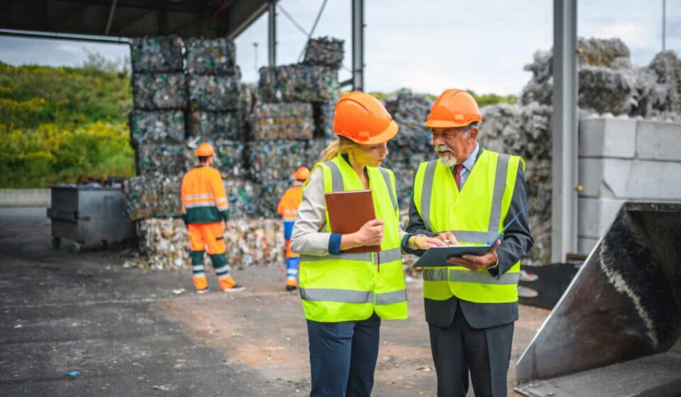 Quality Control Inspectors at Waste Management Facility